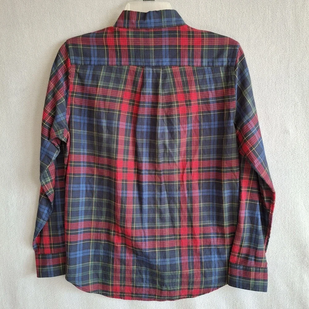 Ralph Lauren Junior's‎ Shirt Blue Red Plaid Button Down Large (14-16) Tartan